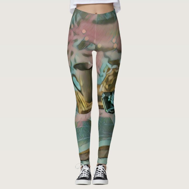 Läs Bokar, Drick kaffe Leggings (Framsida)