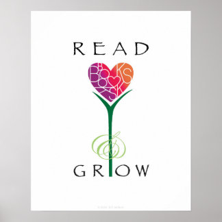 Läs Bokar Grow Poster