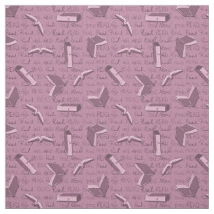 Läs Bokar Lila Fabric Tyg