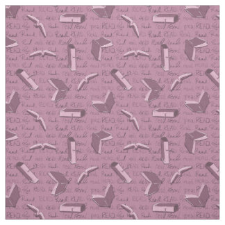 Läs Bokar Lila Fabric Tyg