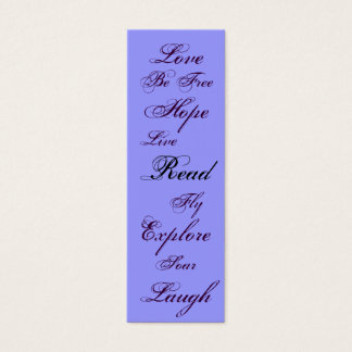 Läs bokmärke litet visitkort