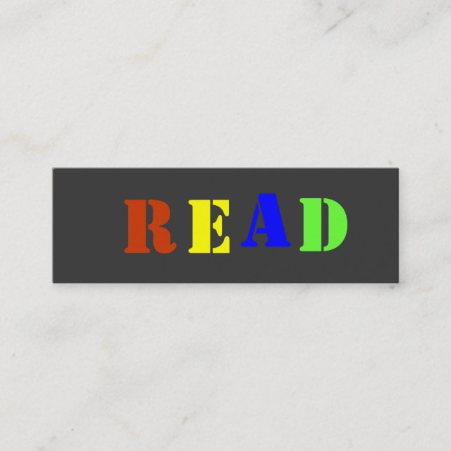 LÄS bokmärken för att skräddarsy Mini Visitkort (Framsida)