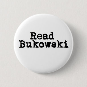 Läs Bukowski knäppas emblem Knapp
