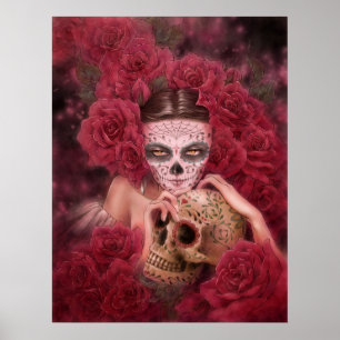 Las Calaveras Art Skriv ut Poster