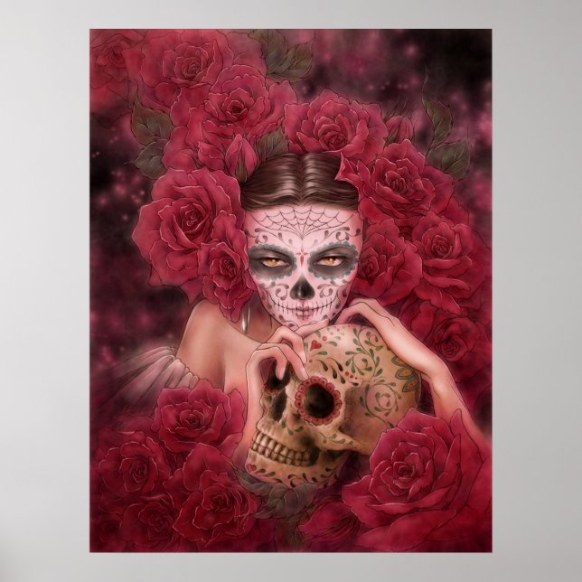 Las Calaveras Art Skriv ut Poster (Framsidan)