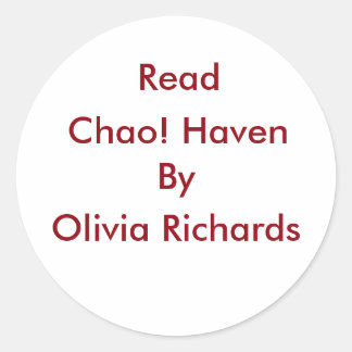 Läs Chao! Fäst Runt Klistermärke