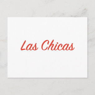 Las Cichas Sassy Slogan Quote Art Vykort