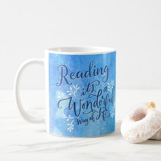 Läs- citationstecken för typografi för kaffemugg (Med munk)
