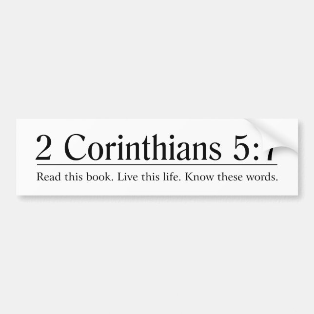 Läs Corinthians5:7 för bibel 2 Bildekal (Framsidan)