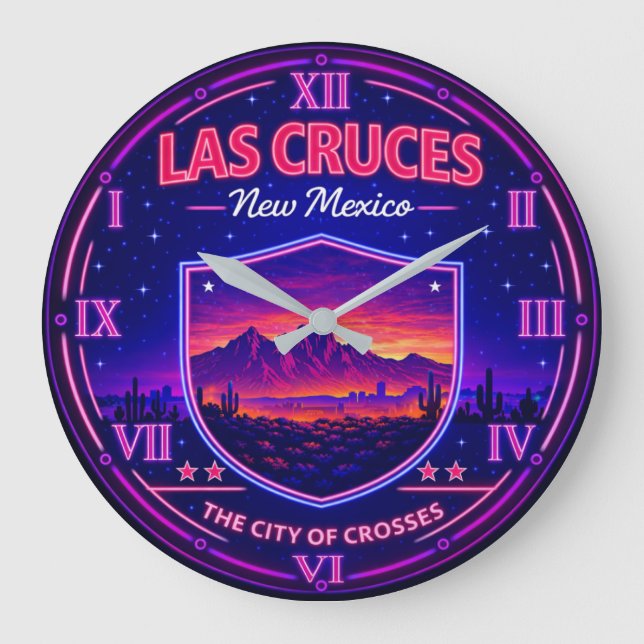 Las Cruces New Mexico Desert Mountain  Stor Klocka (Framsida)