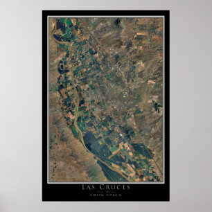 Las Cruces New mexico Satellite Art Poster