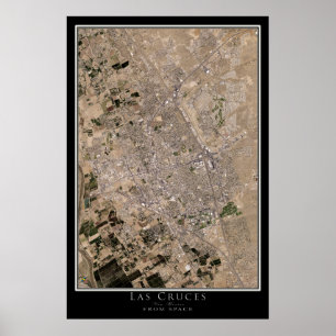 Las Cruces New mexico Satellite Poster Karta