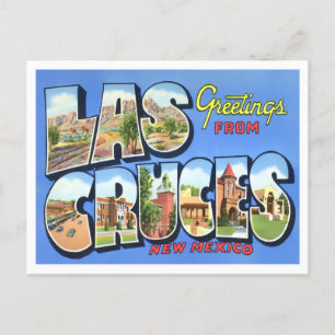 Las Cruces, New mexico Vintage Big Brev Vykort