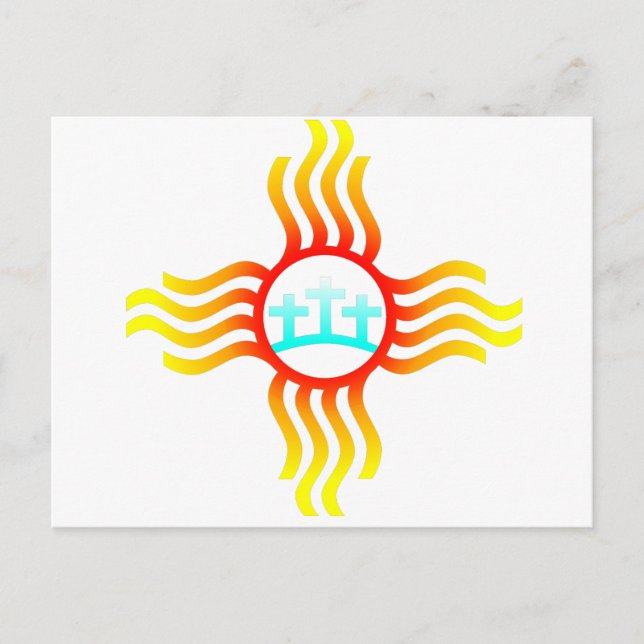 Las Cruces New mexico Zia med tre korsningar Vykort (Framsida)