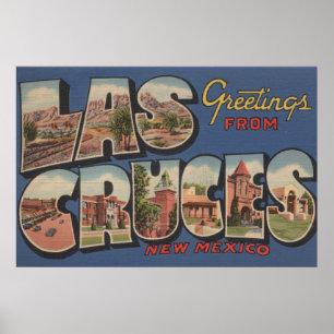 Las Cruces, nya - mexico - stora brevplatser Poster