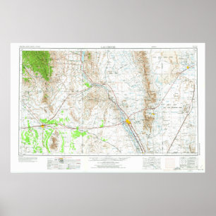 Las Cruces Topo Karta 1957 Poster
