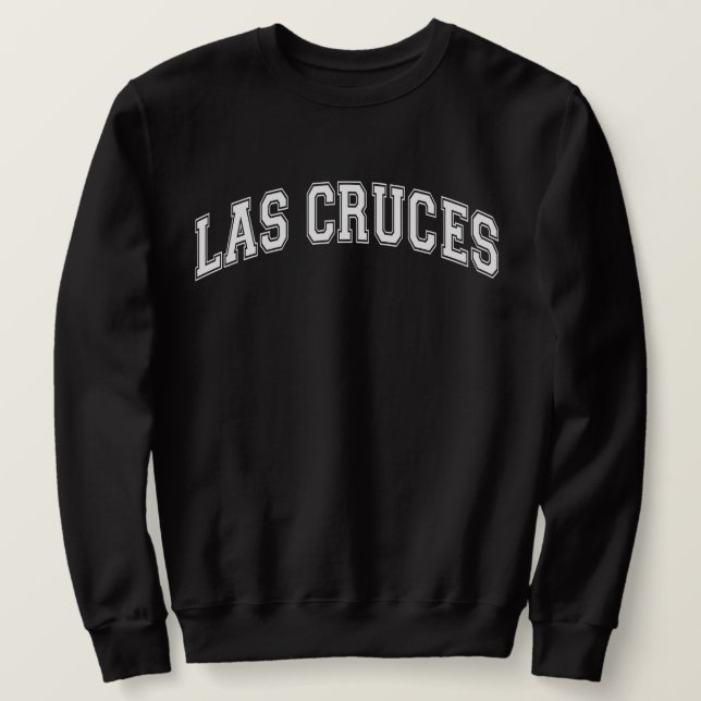 LAS CRUCES Universiteten-Stil America College Lång Ärmad Tröja (Design framsida)