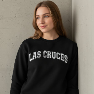 LAS CRUCES University-Style Amerika College Lång Ärmad Tröja