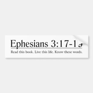 Läs den bibelEphesians 3:17 - 19 Bildekal