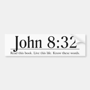 Läs den bibelJohn 8:32 Bildekal