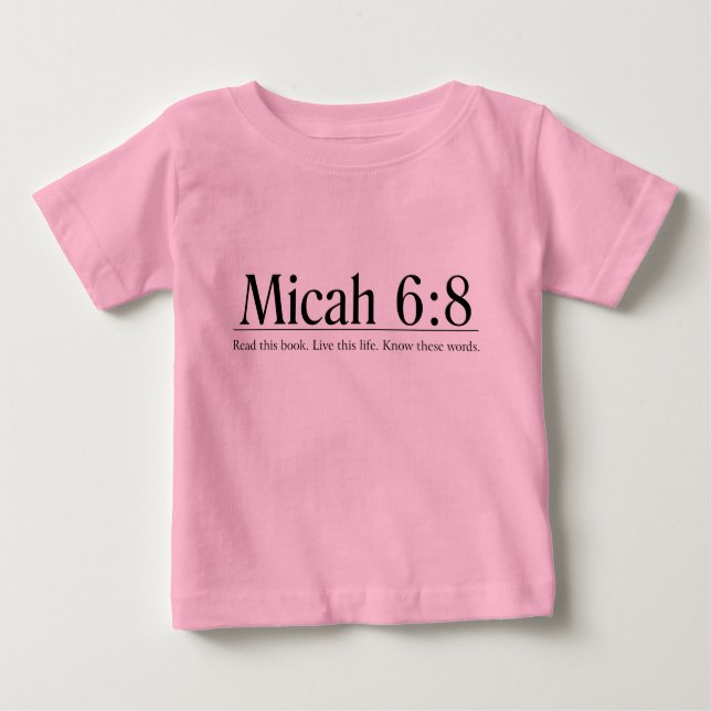 Läs den bibelMicah 6:8 Tee Shirt (Framsida)