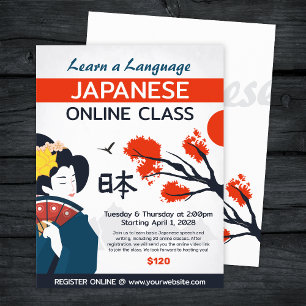 Läs den japanska mallen Flyer för språkklass