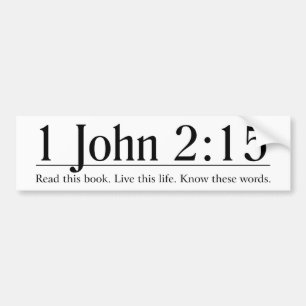 Läs den John för bibel 1 2:15 Bildekal