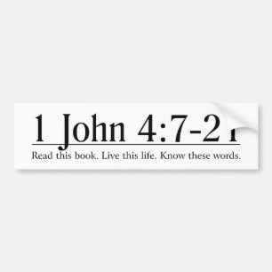 Läs den John för bibel 1 4:7 - 21 Bildekal