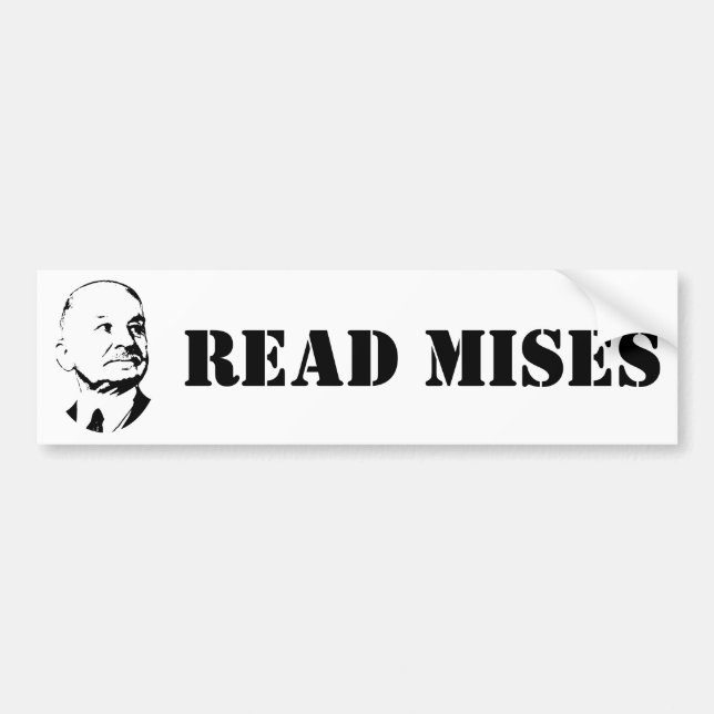 Läs den Ludwig Von Mises Österrikare ekonomen Bildekal (Framsidan)