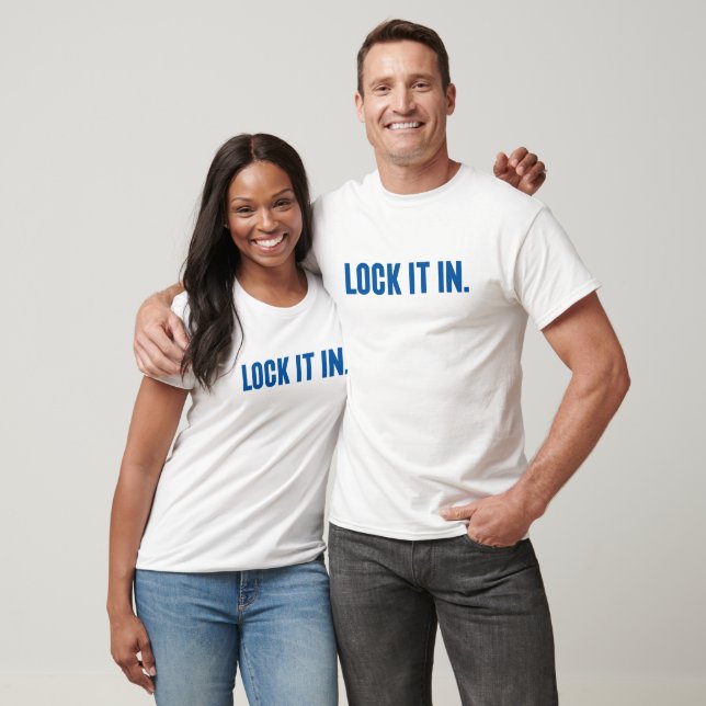 Lås Det I Klassisk Universitetsbasket Typografi T Shirt (Unisex)