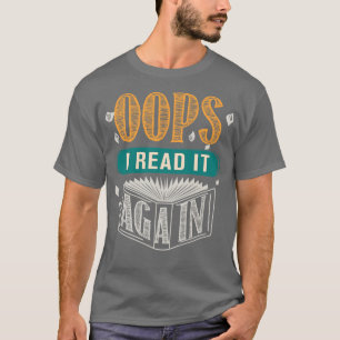 Läs det igen om Bok Älskare presenterar biblioteka T Shirt