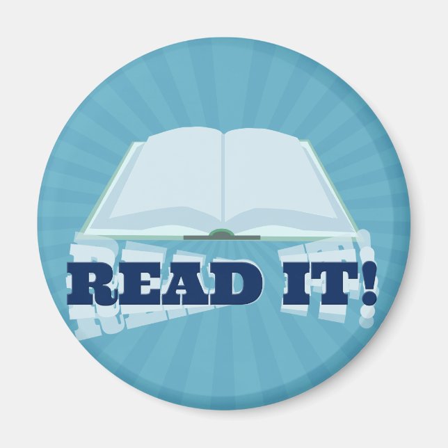 Läs det och befordra din Bok här Magnet (Framsidan)