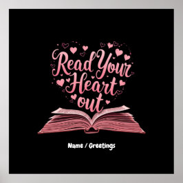 Läs ditt hjärta en Bok Älskare Poster