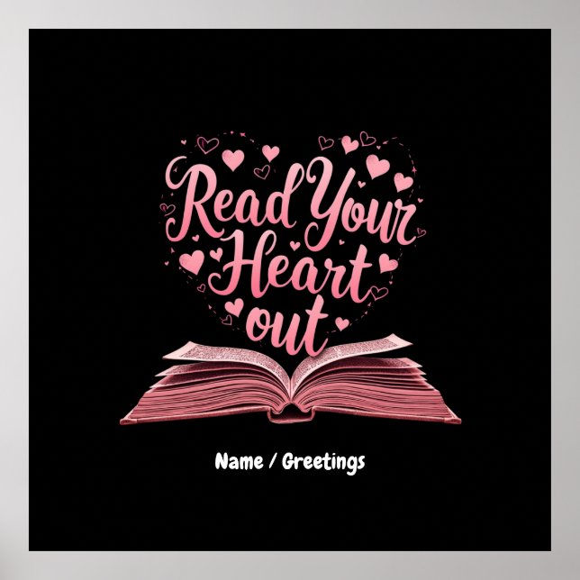 Läs ditt hjärta en Bok Älskare Poster (Framsidan)