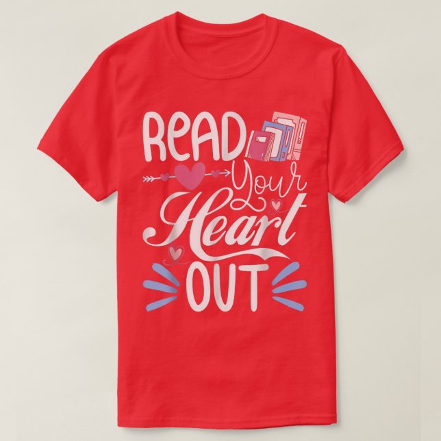 Läs ditt hjärta ur Bok Älskare Reading Lacher Boo T Shirt (Design framsida)