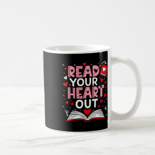 Läs Ditt Hjärta Ut Alla Hjärtans Dags Läsbok Tjej Kaffemugg