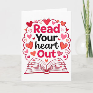 Läs Ditt Hjärta Ut Teacher Valentines Läs Bok Kort