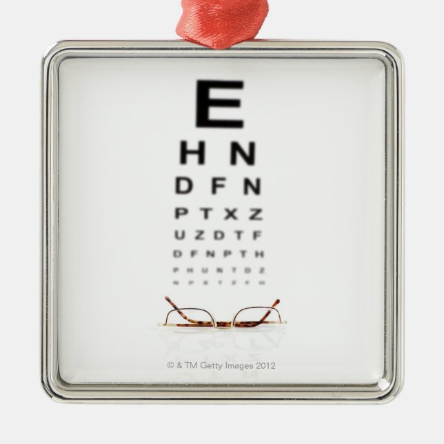 Läs- exponeringsglas julgransprydnad metall (Framsidan)
