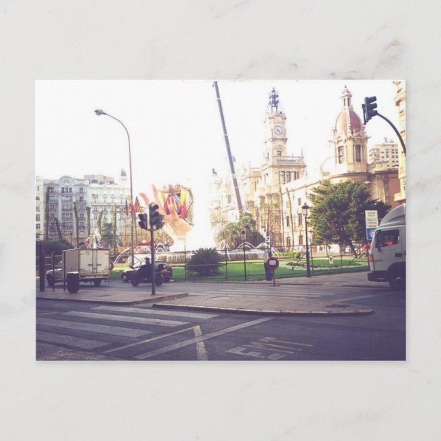 Las Fallas De Valencia Spanien Vykort (Framsida)