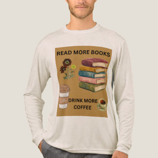 Läs Fler Böcker Drick Mer Kaffe Estetisk Grafi T Shirt