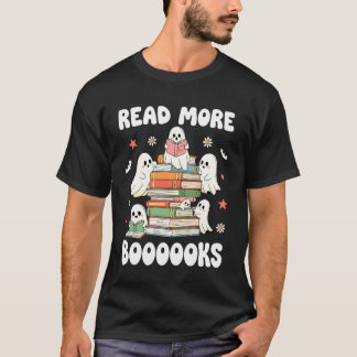 Läs Fler Böcker Spök Läsning Bok Halloween T Shirt