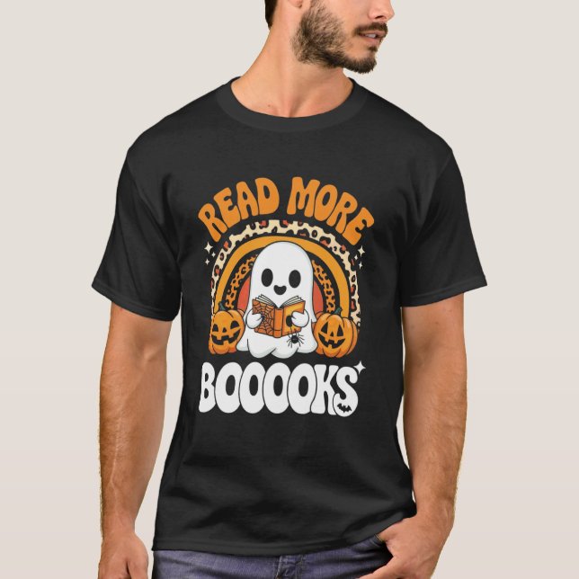 Läs Flera Böcker Spökpumpa Söt Lärare T Shirt (Framsida)