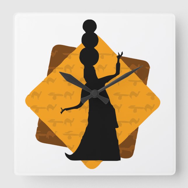 Lås för akrylvägg fyrkantig klocka (Framsida)