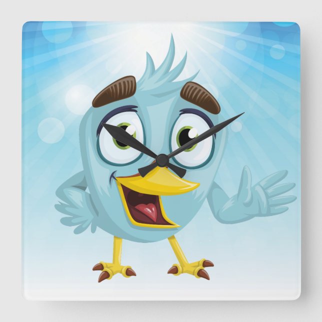 Lås för akrylvägg fyrkantig klocka (Framsida)