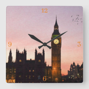 Lås för akrylvägg fyrkantig klocka