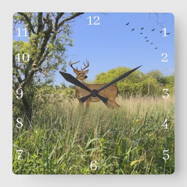 Lås för akrylvägg fyrkantig klocka (Framsida)