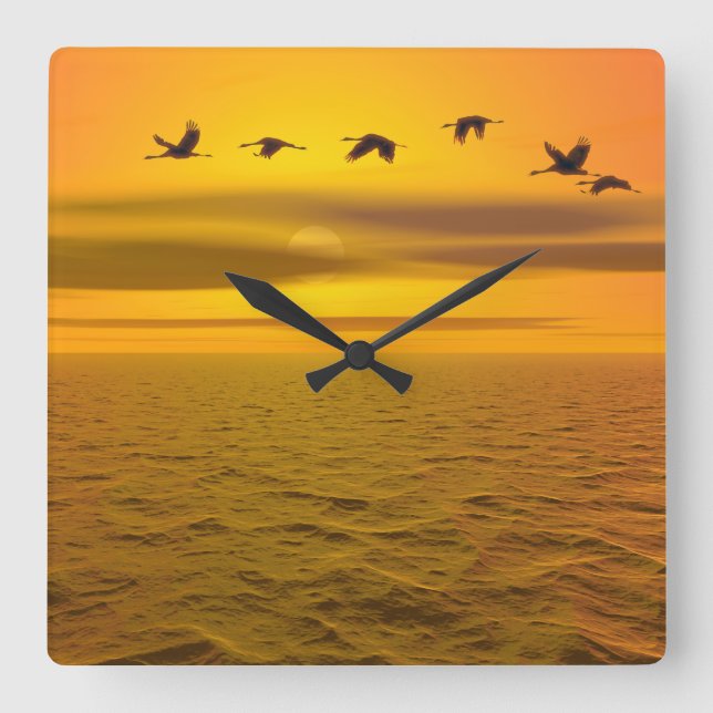 Lås för akrylvägg fyrkantig klocka (Framsida)