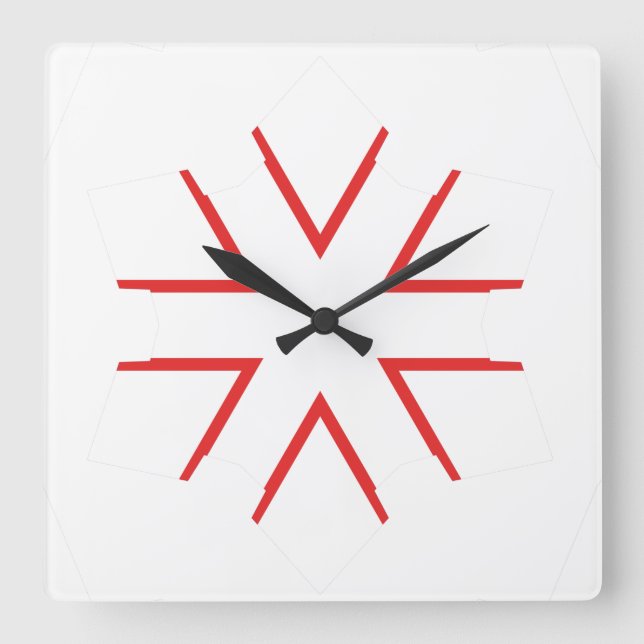 Lås för akrylvägg fyrkantig klocka (Framsida)