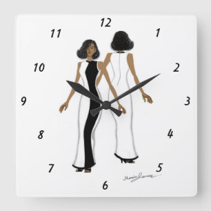 Lås för akrylvägg fyrkantig klocka