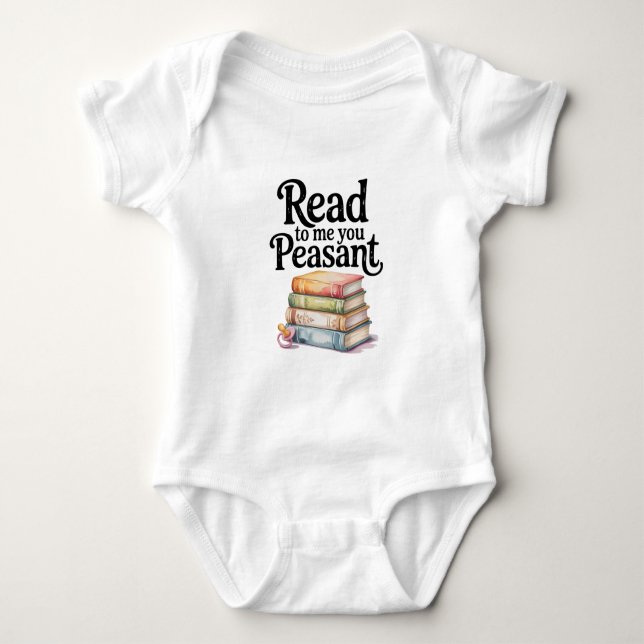 Läs för mig, du bonde, rolig barn bodysuit t shirt (Framsida)